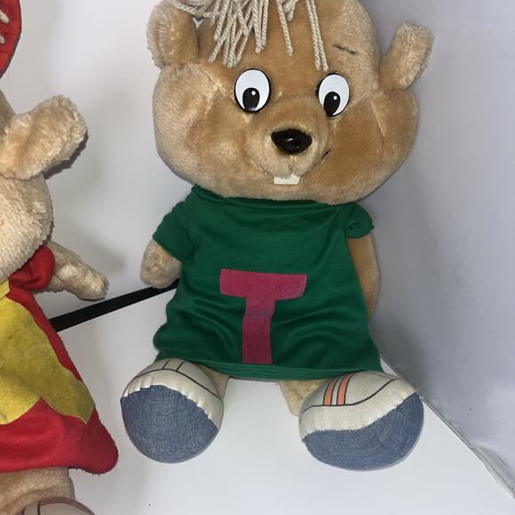 2 Vintage CBS 1983 Alvin & Theodore Chipmunks 20” Alvin Stuffed Plush Toy Bundle - Picture 5 of 12